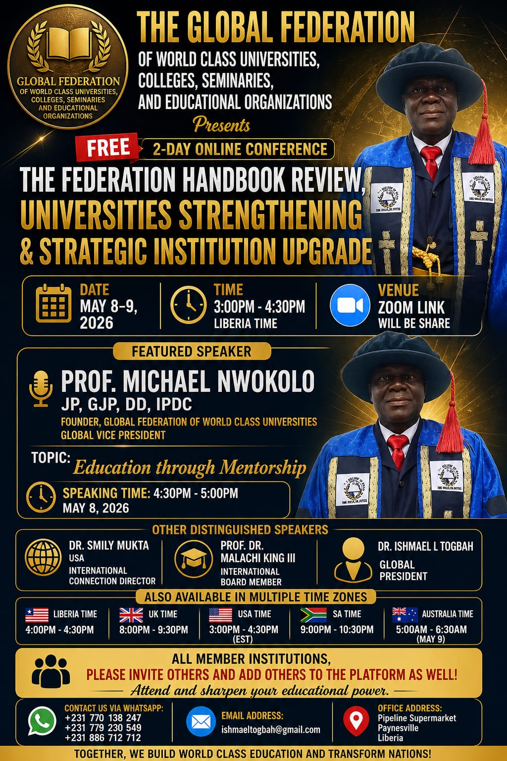 Mock certificate of achievement
